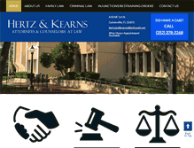 Tablet Screenshot of hertzandkearns.com